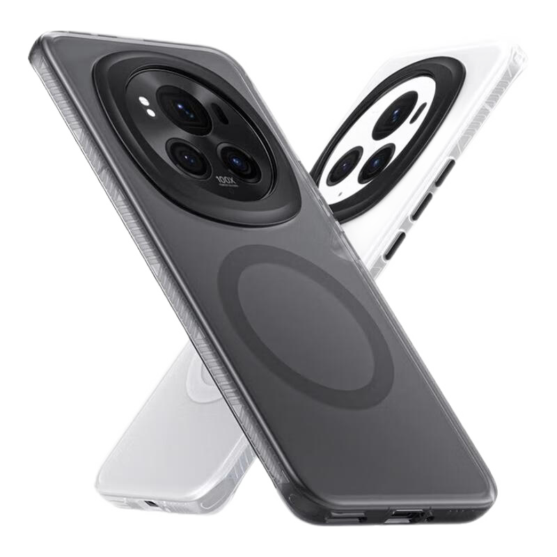  京工智造 强抗指纹 荣耀Magic6Pro手机壳  PC+TPU+铝合金 透黑