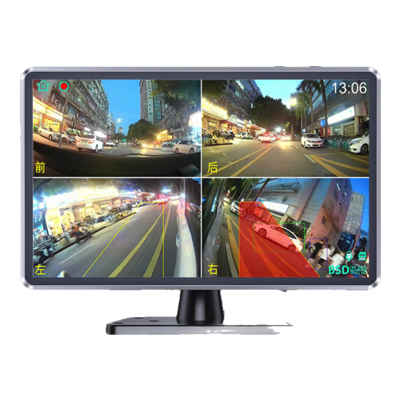 卡仕特H80D四路货车行车记录仪bsd盲区检测360全景倒车影像+64G卡