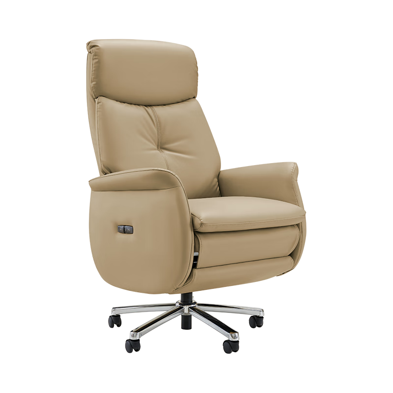 电动单人沙发椅电脑办公可躺可转懒人椅 K1212 浅沙驼