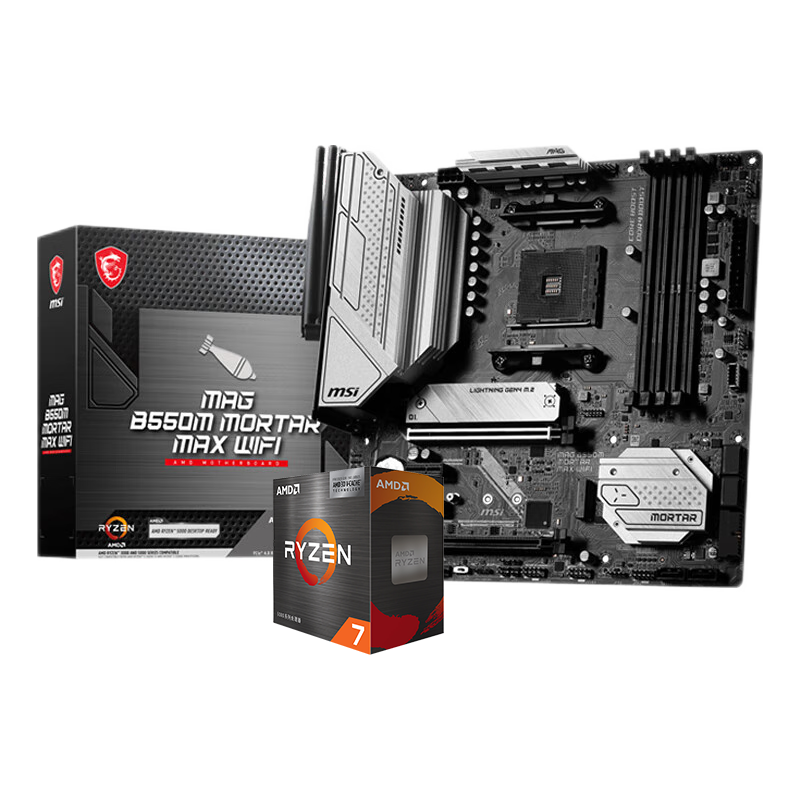 MSI 微星 B550M MORTAR WIFI迫击炮   R5-5600 CPU处理器 板U套装