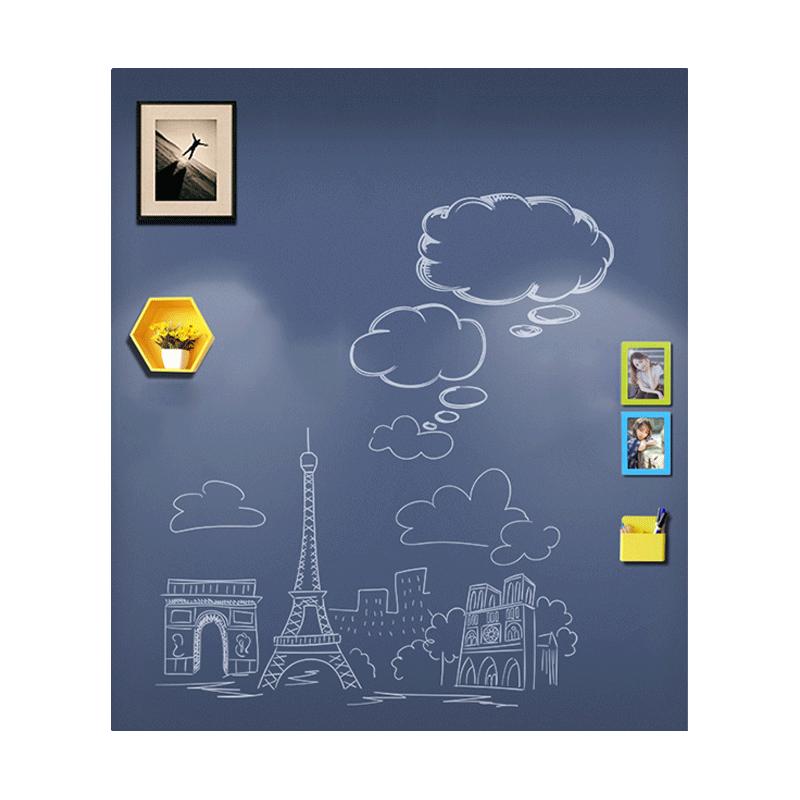 飞博士（Flybook） 黑板墙贴磁性白板小家用可移除擦写儿童环保贴墙磁力磁性画板写字板教学磁铁白班 黛灰 加厚不伤墙：60x90cm标准礼包