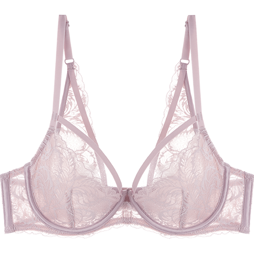 性感绑带设计美背款全蕾丝有钢圈女士内衣女轻薄舒适内衣女胸罩