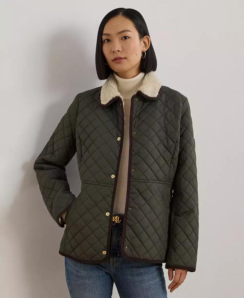 女士仿羊羔绒领绗缝外套，尺码：P/XS-XX