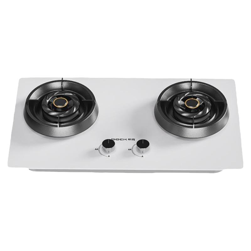 小熊燃气灶煤气灶家用天然气液化气双灶灶台灶具白色高颜值猛火灶