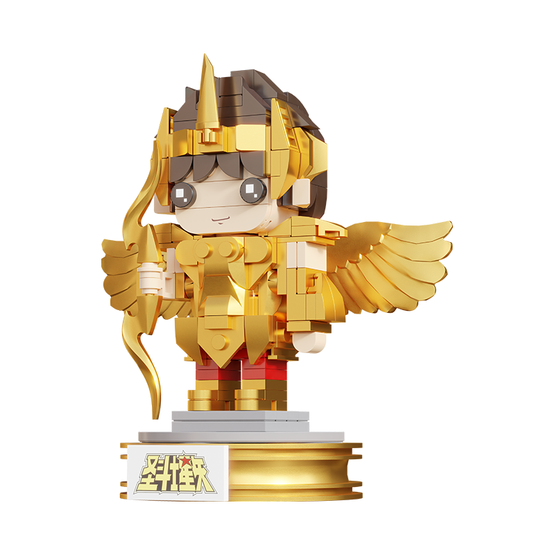 拼奇联名款人物迷你方头仔办公室益智摆件积木