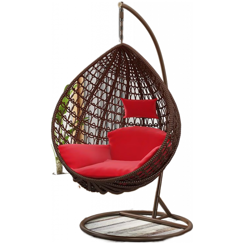 温鑫福吊椅吊篮藤椅秋千阳台室内摇椅成人家用庭院懒人鸟巢双人户外吊床