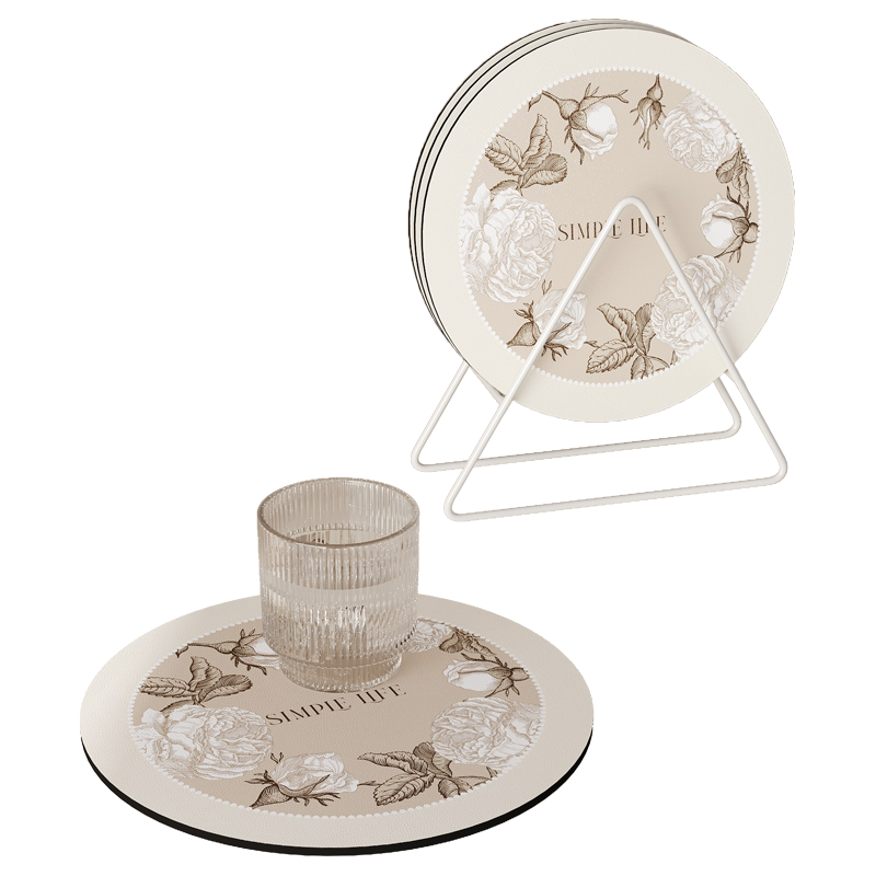 圆形隔热垫吸水杯垫硅藻泥餐桌茶几沥水垫茶杯垫碗盘防烫耐脏餐垫