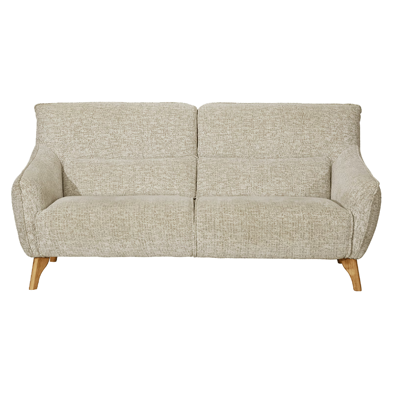 NITORI宜得利家居 家具 沙发现代简约客厅布艺日式高靠背三人位 伊娜 米白色