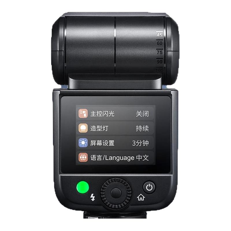 新品现货  神牛V480闪光灯佳能索尼尼康富士单反微单相机高速同步TTL自动测光外拍打光补光灯中文菜单触摸屏