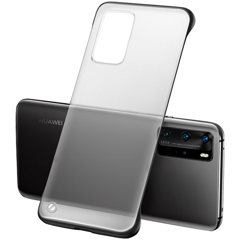 Smorss 华为P40Pro 手机壳 华为p40pro 无边框保护套 超薄透明磨砂硬壳硅胶软边简约 适用于华为P40pro