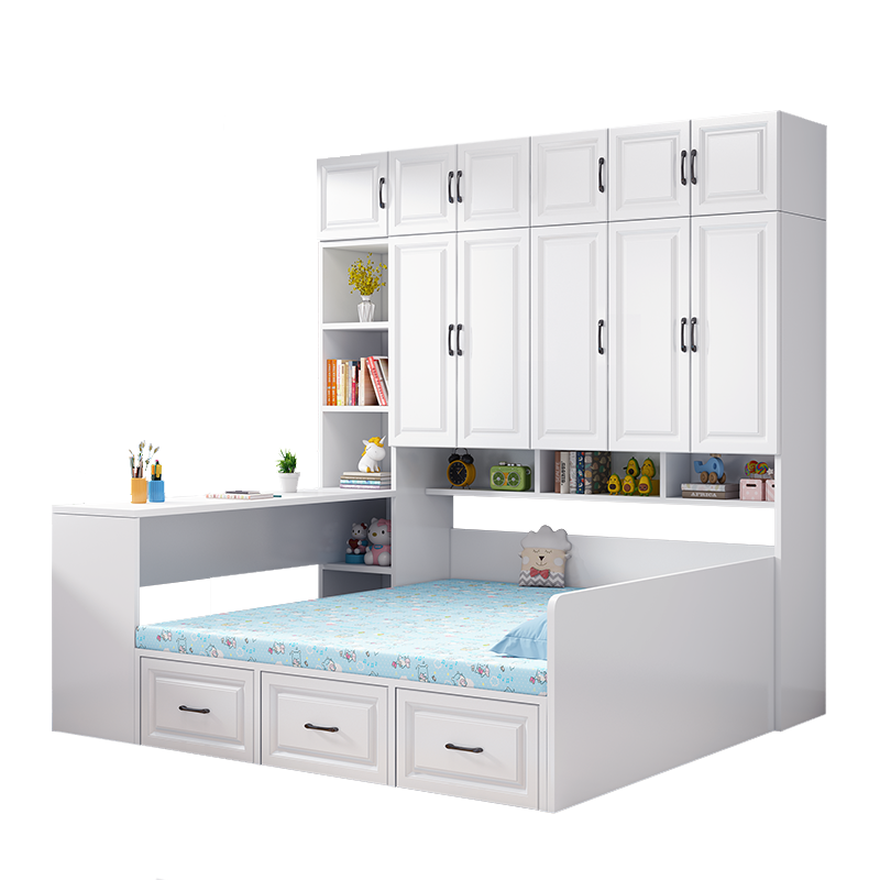 桃渝 实木榻榻米床衣柜一体组合板式单双人床带衣柜高箱储物床带柜床 单独榻榻米（联系客服） 1350mm*2000mm