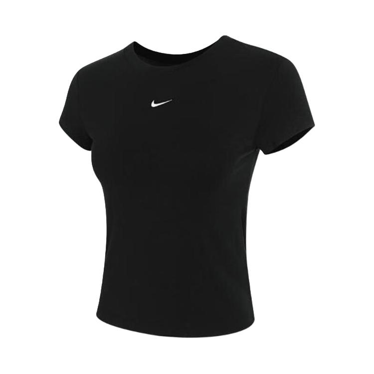 【日常休闲】夏季刺绣LOGO圆领透气女子运动休闲高腰短袖T恤