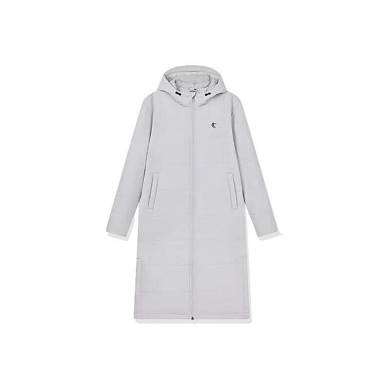 QIAODAN 乔丹 棉服男中长款户外保暖连帽外套运动服