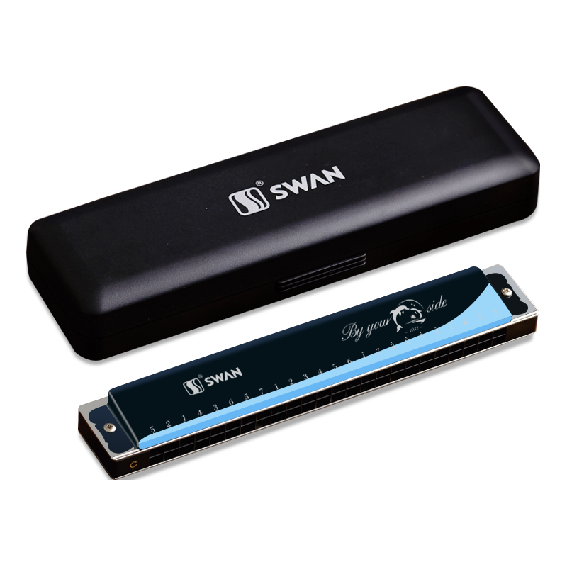 SWAN 天鹅 24孔复音教学口琴