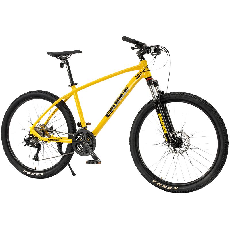 EROADE德国山地自行车男成人变速铝合金单车学生青少年大人越野公路赛车 酷飒黑【全铝合金山地车】 27.5寸-适合身高165-185cm 27速