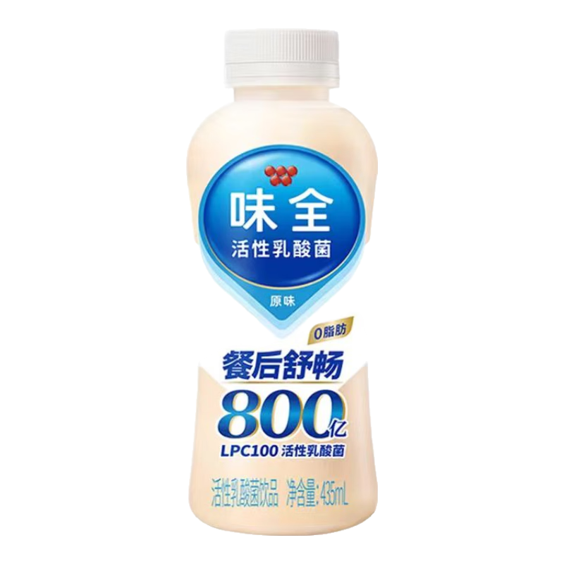 WEICHUAN味全味全原味乳酸菌一整箱435ml*10瓶装 味全活性乳酸菌 原味435ml*10瓶 味全-品质推荐