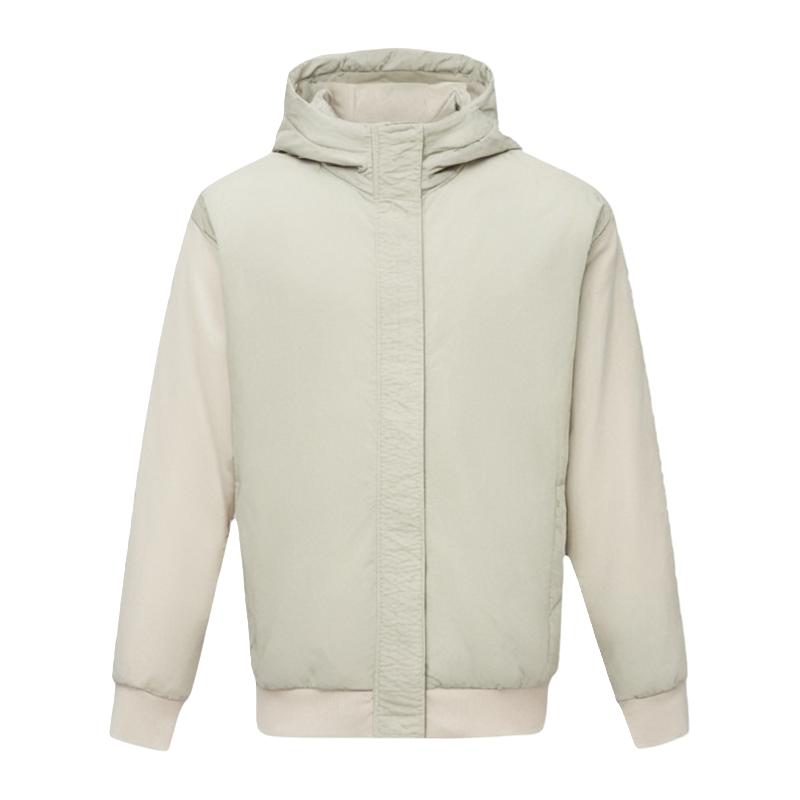 森马羽绒马甲男三防外套宽松连帽2024冬叠穿纯色百搭无袖上衣