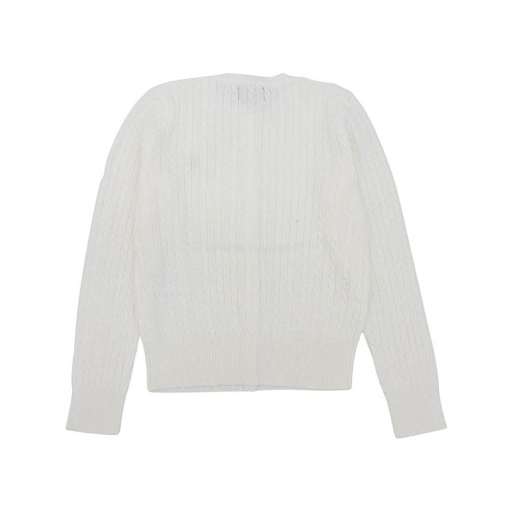 Ralph Lauren 女士开衫 中号棉质 白色 CORE REPLEN 3135
