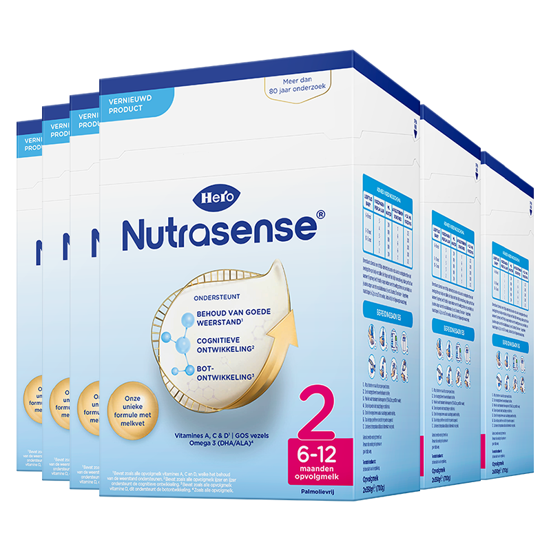 Hero Baby herobaby荷兰进口婴幼儿配方牛奶粉乳脂2段700g/盒*6盒装