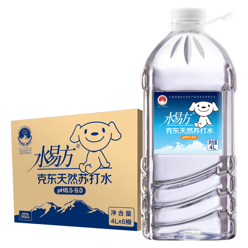 水易方（SYF）克东天然苏打水 弱碱性水 饮用水  4l*6桶【联名款】