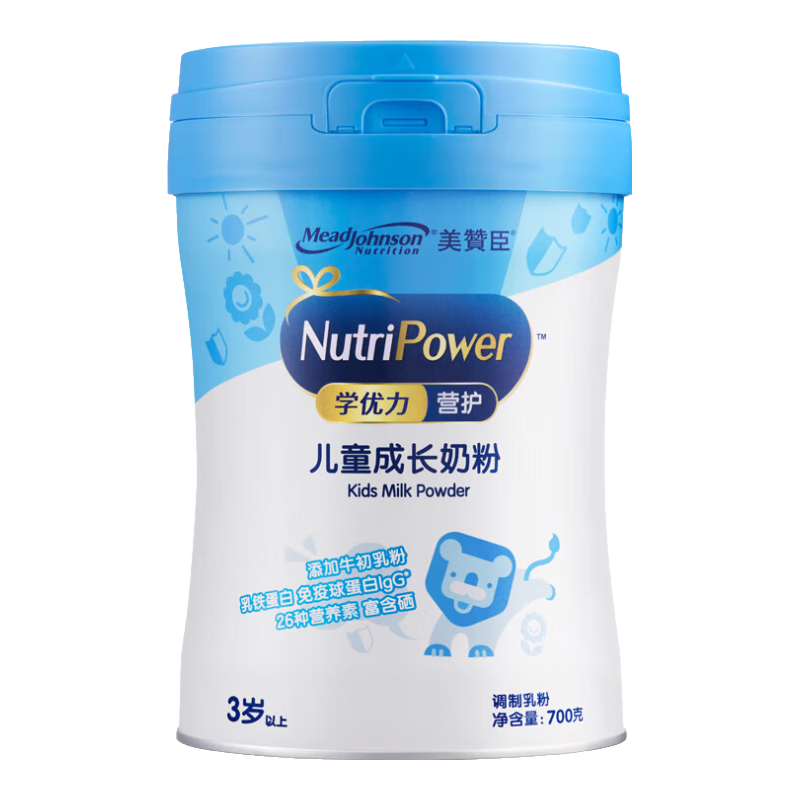 MeadJohnson Nutrition 美赞臣学优力营护 儿童成长奶粉4段700g罐装 全面营养 双益生元组合