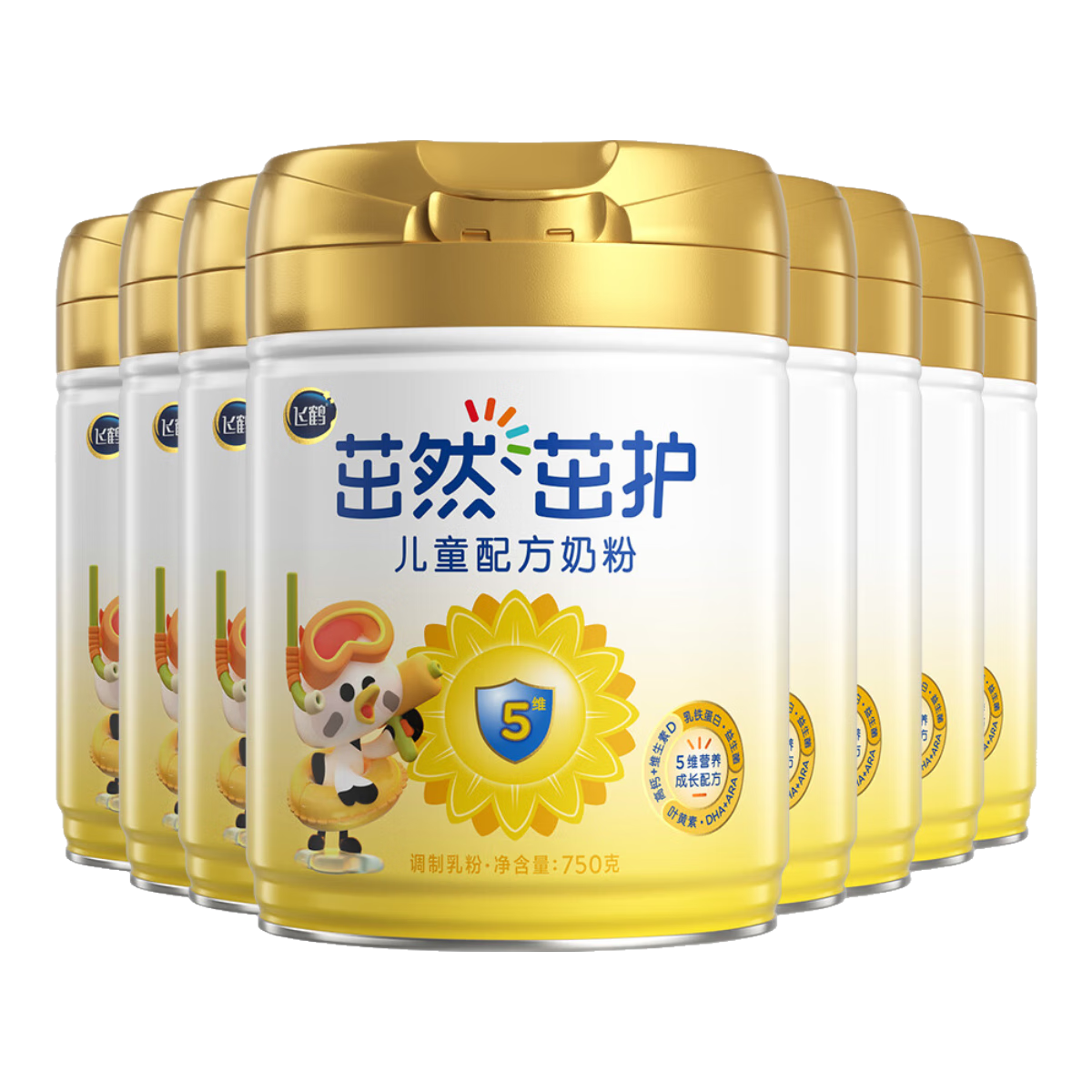 飞鹤 FIRMUS茁然-茁护 全面营养自护力儿童配方奶粉 4段(适用) 750克*8