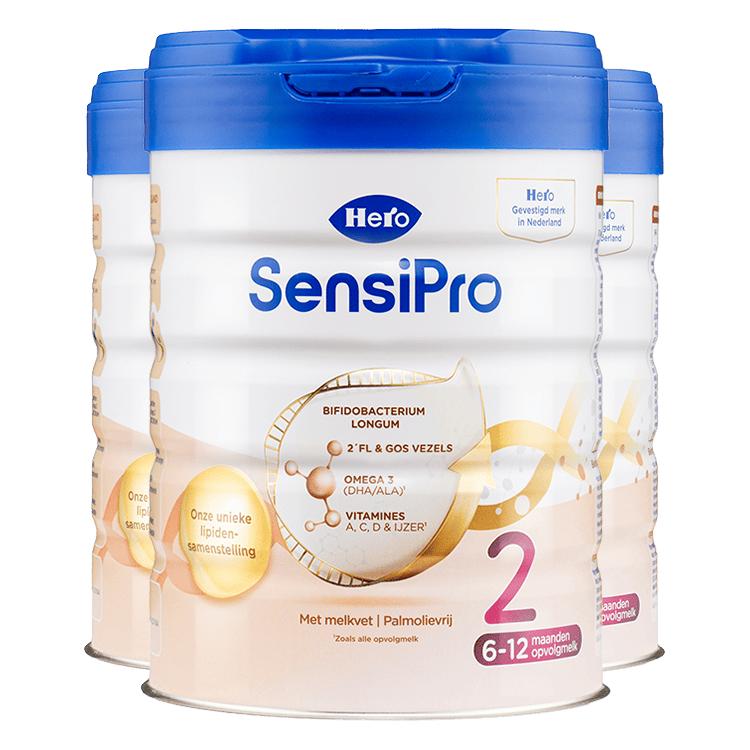 Hero Baby白金Pro版婴幼儿配方奶粉 2段 (6-12月)700g*3罐 益生菌+HMO奶粉
