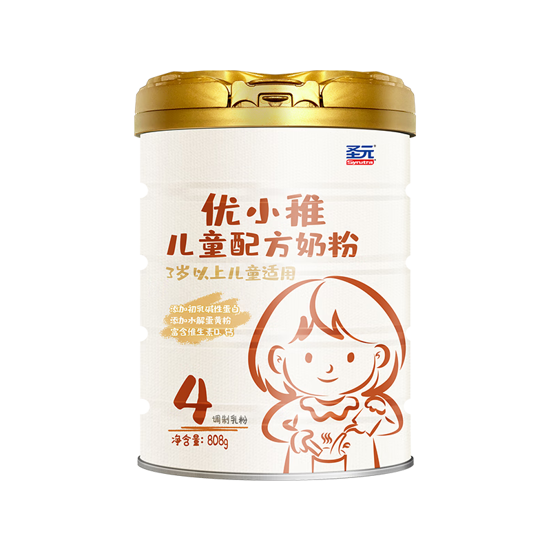 圣元优博系列4段儿童配方奶粉808克罐 乳糖配方3-7岁儿童牛奶粉 6罐