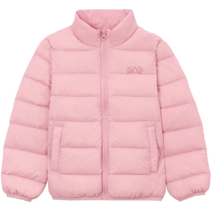 Gap【大小童同款】男女童2024秋季新款小熊logo立领羽绒服