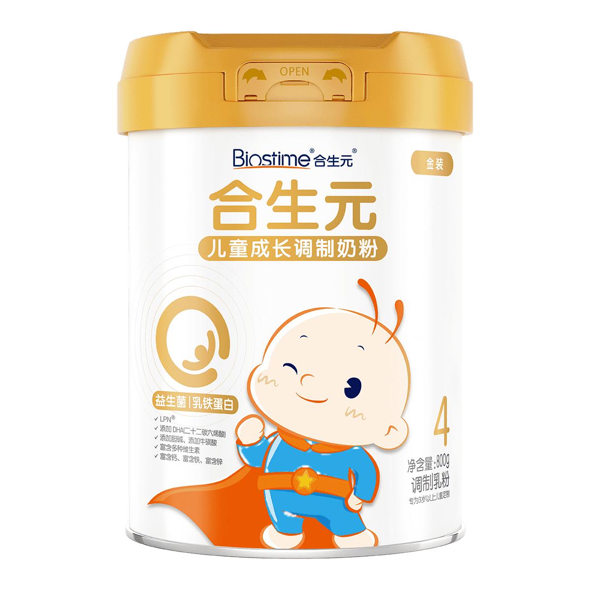  BIOSTIME/合生元 含乳铁蛋白 儿童成长奶粉  4段/1+段 1罐 800