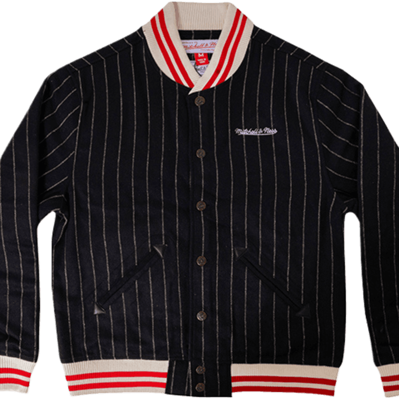 刺绣条纹夹克外套男士上衣 MN复古男士运动外套夹棉秋冬保暖