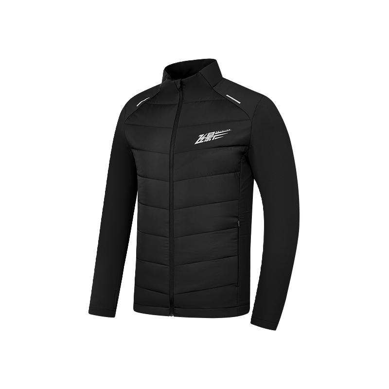 乔丹飞影金标P棉服男外套风衣冬季保暖防泼水运动夹克棉衣Primaloft 黑色