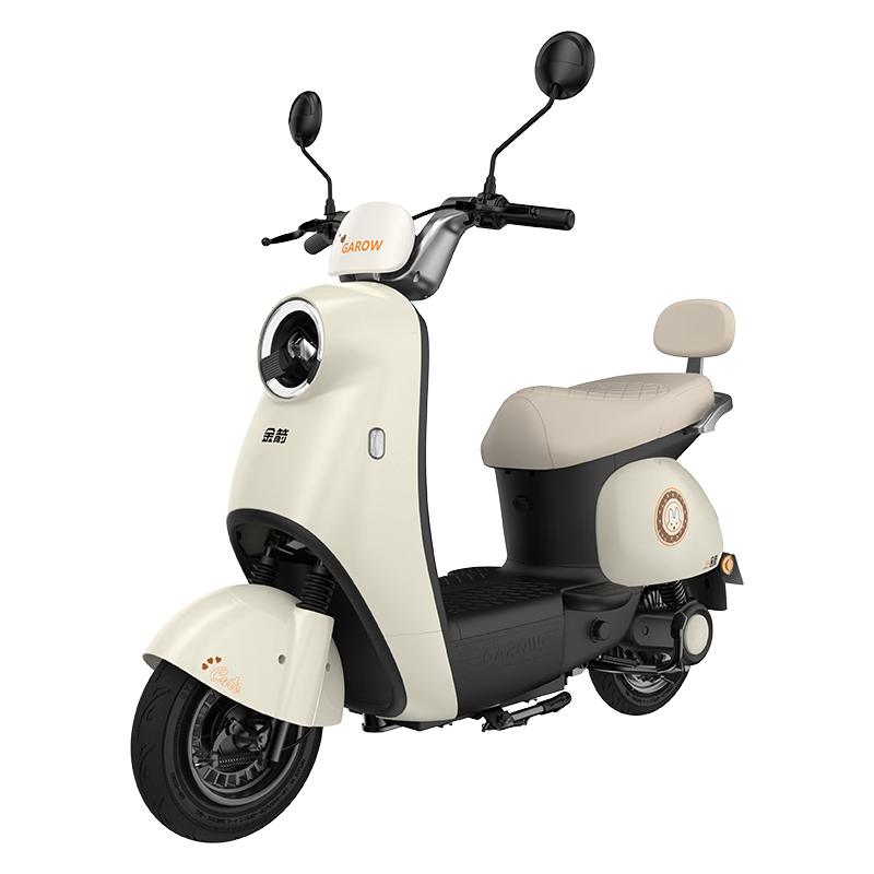 金箭电动摩托车灵彩60V20AH铅酸电池60公里长续航800W大动力一键启动灵动踏板电摩电动车 独角兽灰/黑