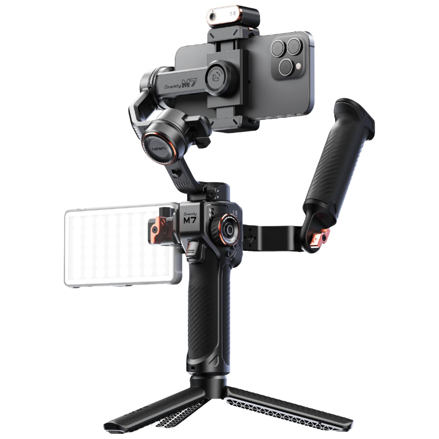  hohem/浩瀚卓越 正交三轴防抖 手机云台稳定器+延长自拍杆