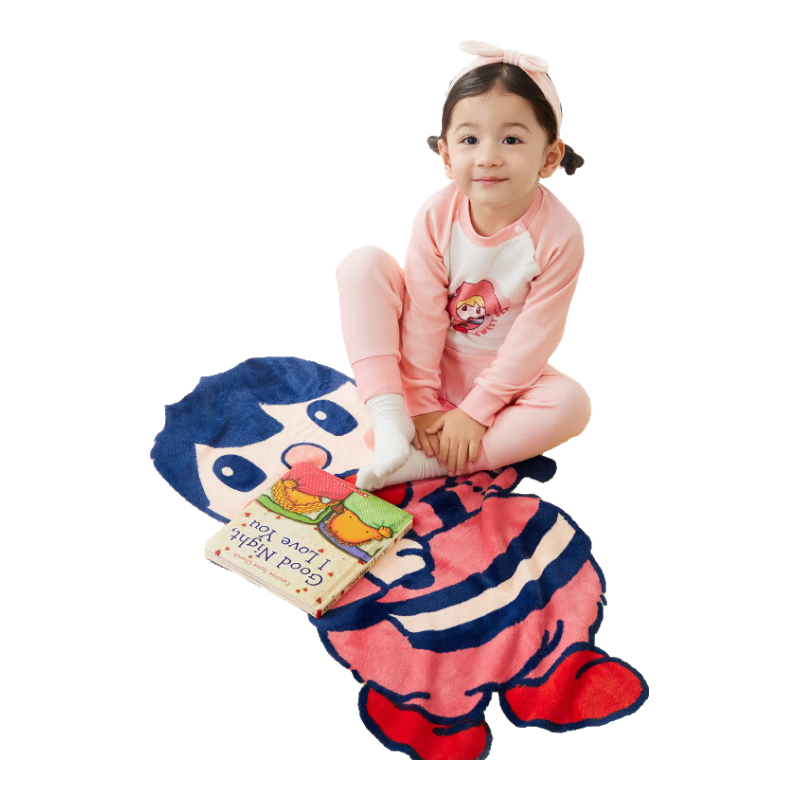 i-baby婴儿被子秋冬季幼儿园盖毯儿童毛毯保暖毯子兔子鼓手