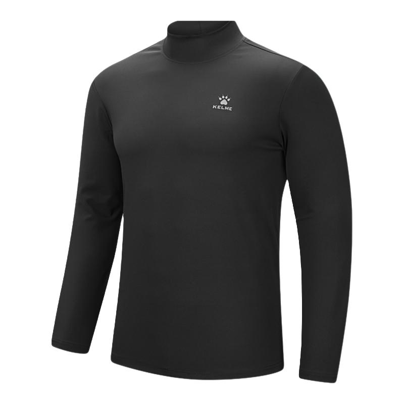 KELME卡尔美奥莱小高领跑步运动T恤男冬季训练长袖衣内搭衫