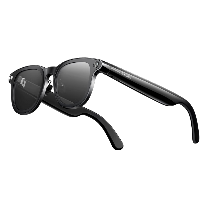 雷鸟V3 AI拍摄眼镜 无线智能眼镜 蓝牙音频眼镜 蓝牙耳机 语音操控 非翻眼镜 羽黑墨镜款