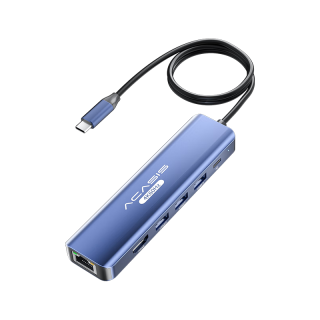 阿卡西斯 4K60Hz投屏 Type-C桌面扩展坞 HDMI拓展坞 USB分线器 网口转换器 转接头