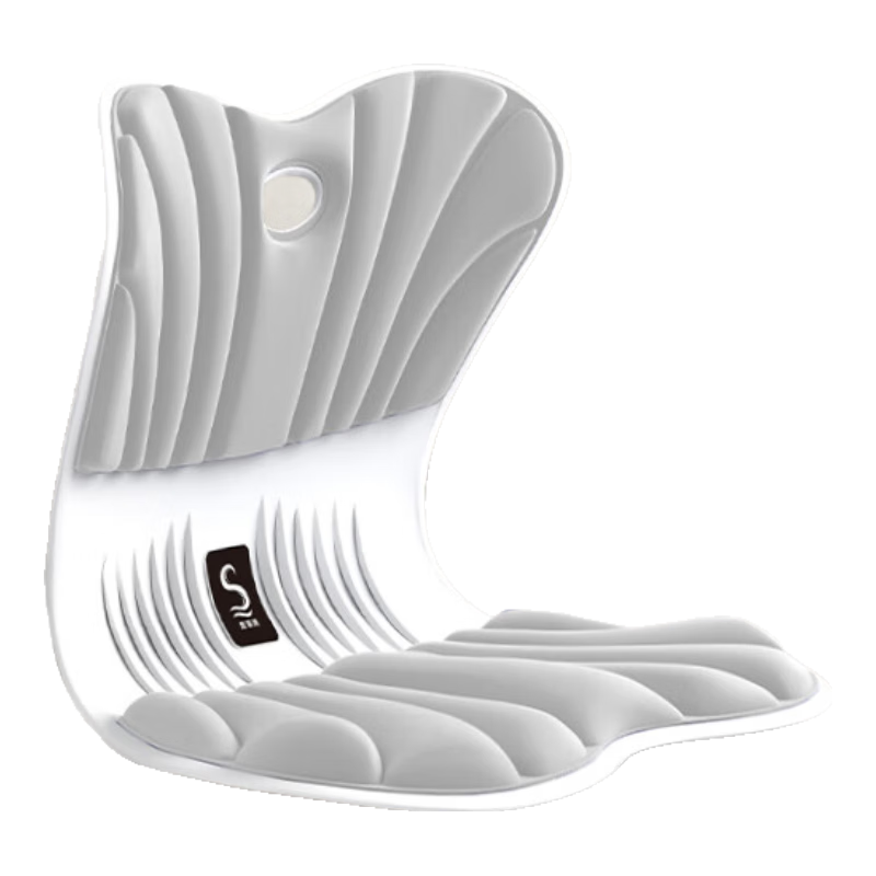 思菲其护腰坐垫靠背一体办公室久坐舒适透气美臀人体工学矫姿椅腰靠垫 【人气灰】体重160斤以内