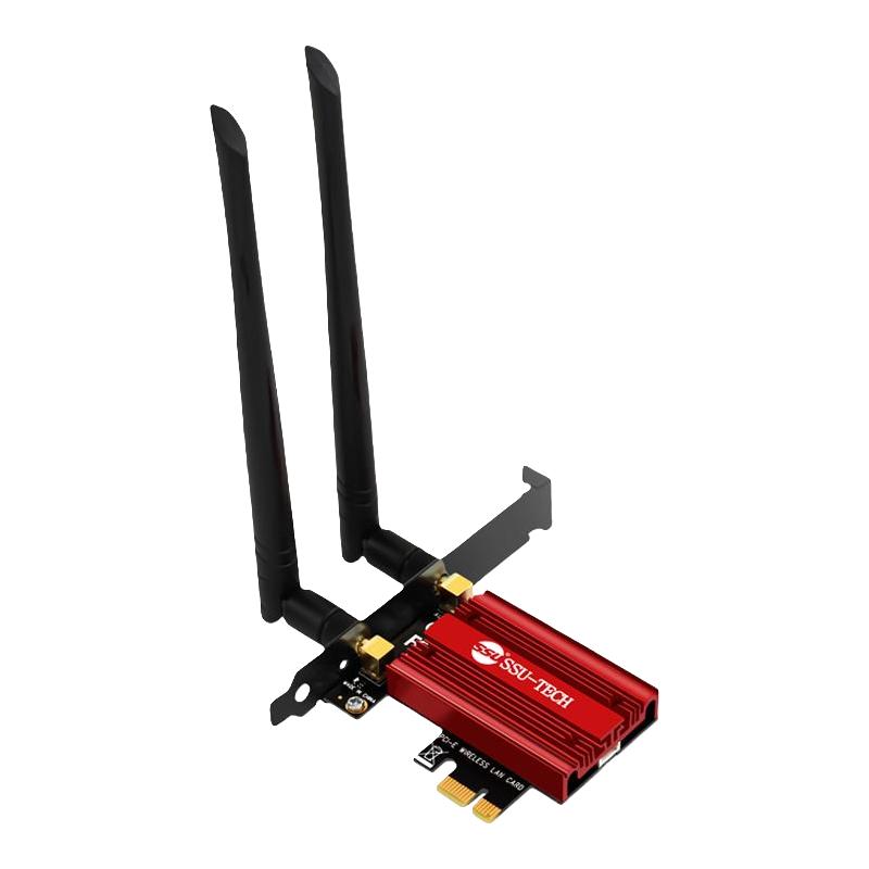 SSU【Wi-Fi7 网卡】 BE200无线网卡台式电脑内置PCI-E千兆5G接收器英特尔BE200 WIFI7网卡发射器蓝牙5.4