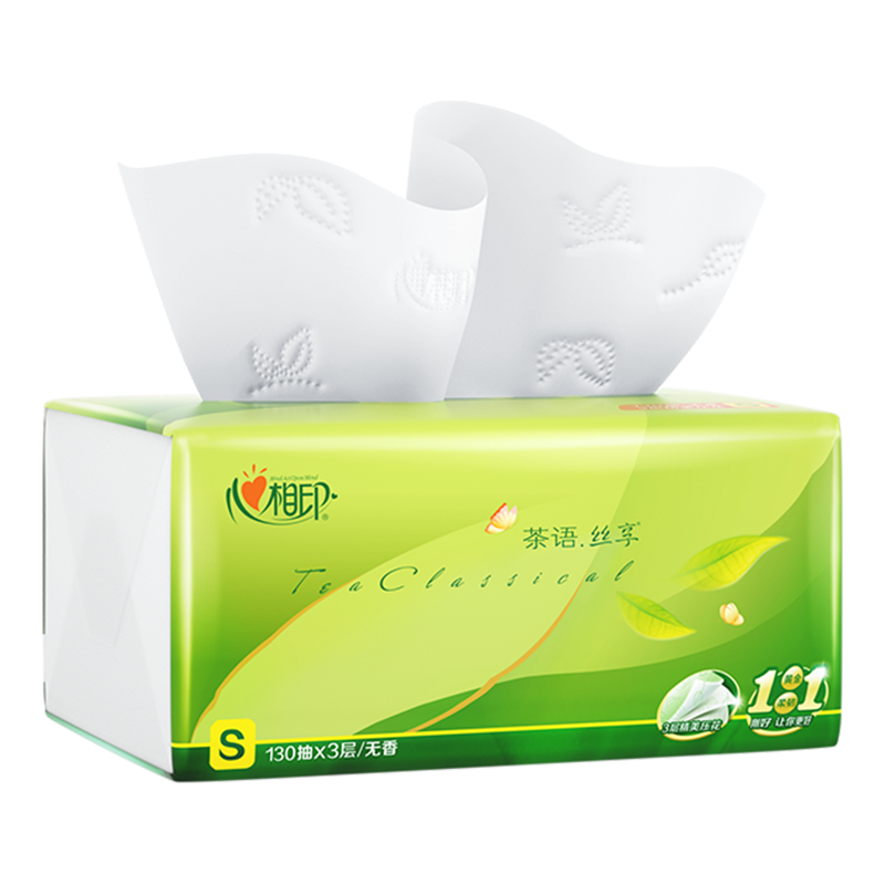 纸巾130抽6包/12包抽纸家庭实惠装