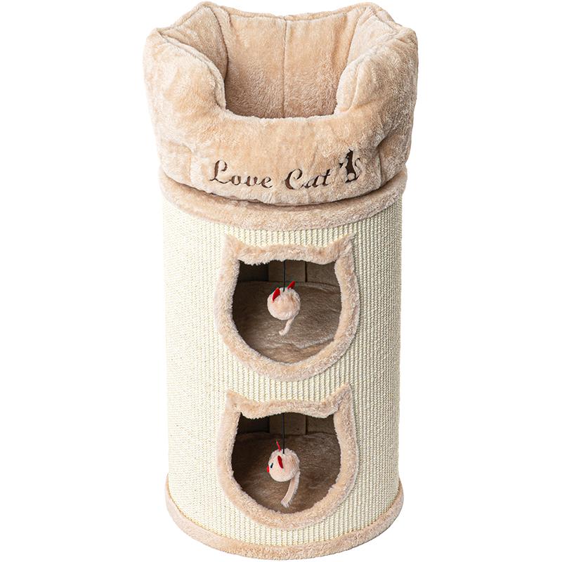 HONEYPOT CAT 蜜罐猫 爬架猫窝猫树一体 剑麻桶多层猫窝冬季保暖猫房子 猫咪用品