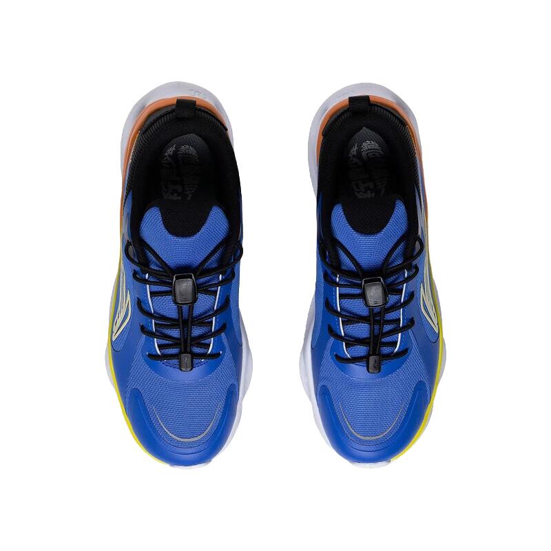 LI-NING KIDS李宁童鞋儿童跑步鞋男童大童缓震回弹稳定耐磨弹力扣休闲运动鞋 苍蓝色/黑色 33码