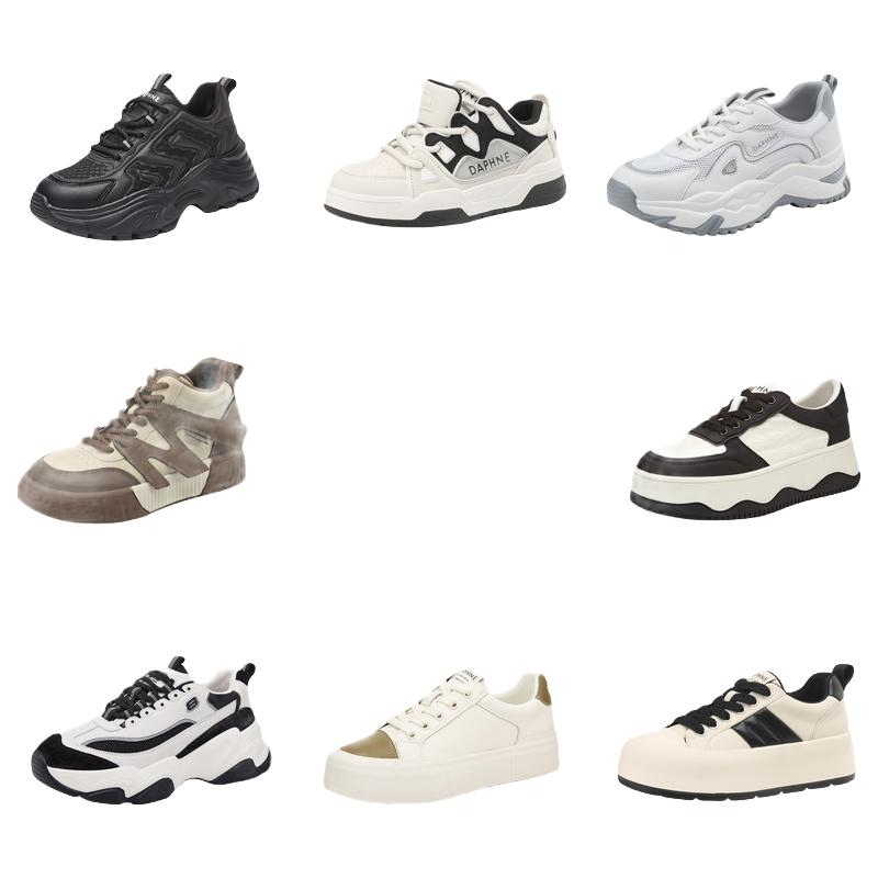 达芙妮百搭休闲鞋2024春秋老爹鞋女时尚厚底单鞋松糕运动鞋