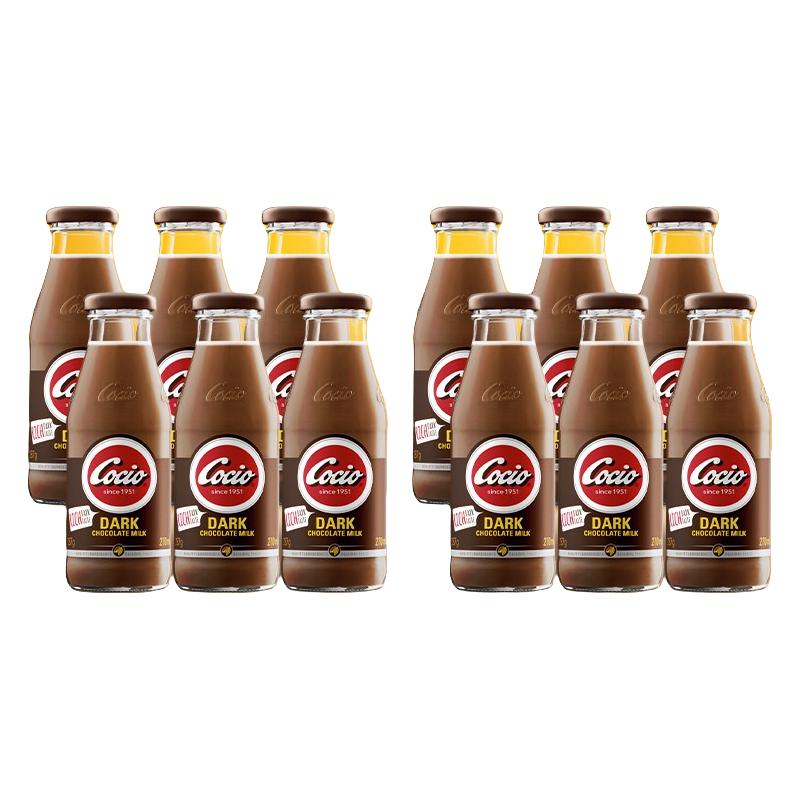 Arla阿尔乐Cocio可酷优巧克力牛奶丹麦可可风味奶儿童早餐奶n 【12瓶醇黑】醇黑270ml*12瓶