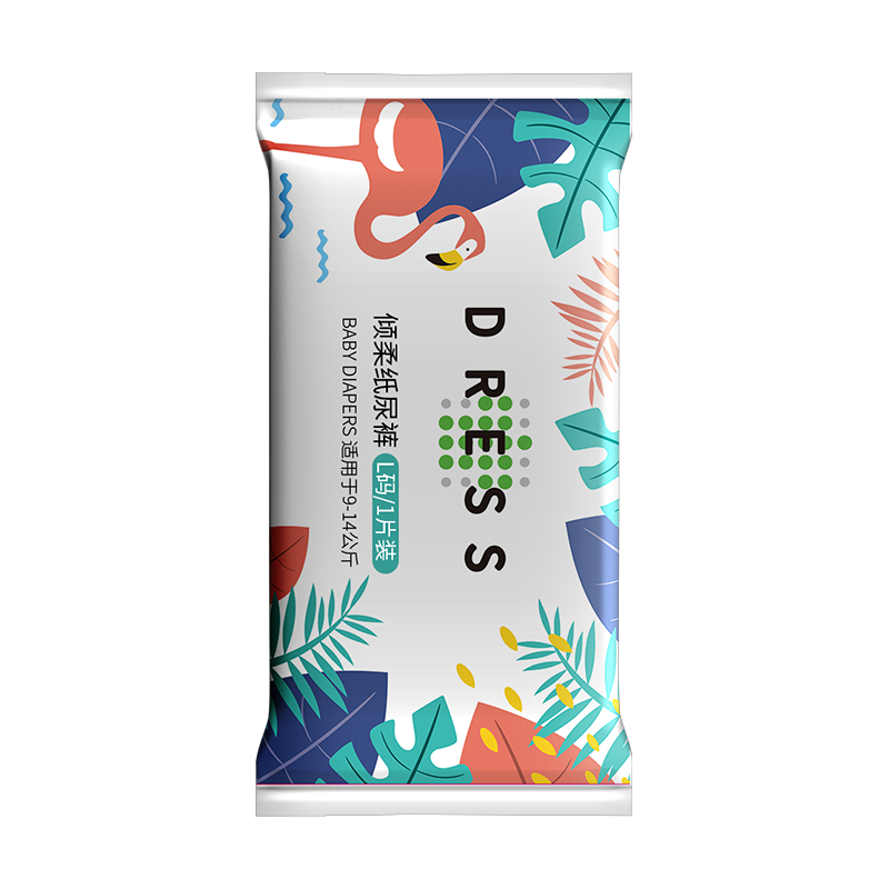 DRESS 吉氏 新倾柔天使弱酸超薄婴儿纸尿裤试用装L6片倾柔XL6片任选