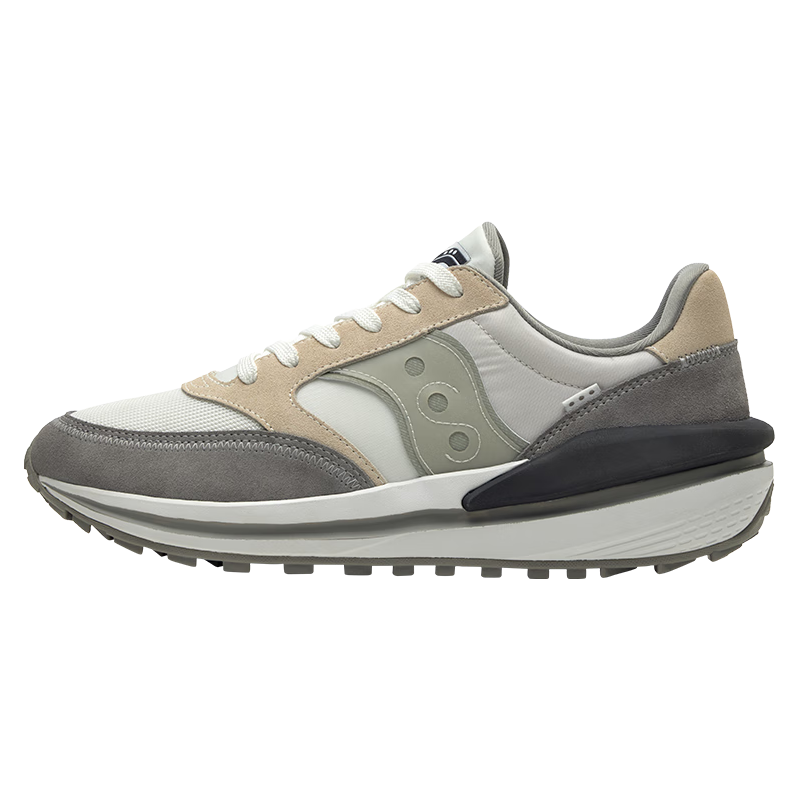 Saucony索康尼复古休闲鞋男女同款夏季新款运动鞋子JAZZ RENEW吴念真推荐 白灰-2 39