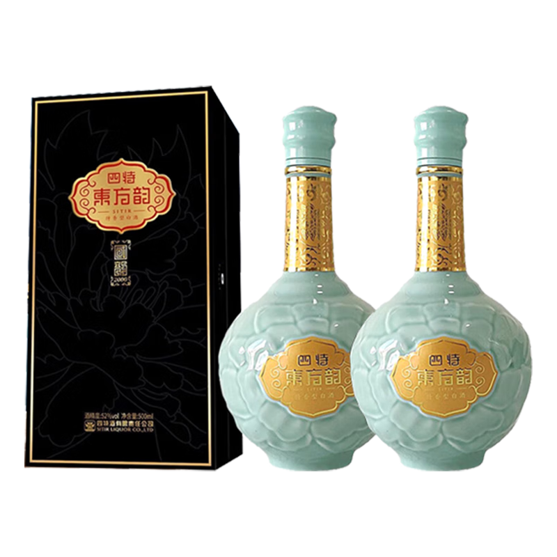 四特酒 SITIR 东方韵 国韵 特香型白酒 52度 500ml*2瓶 双支装