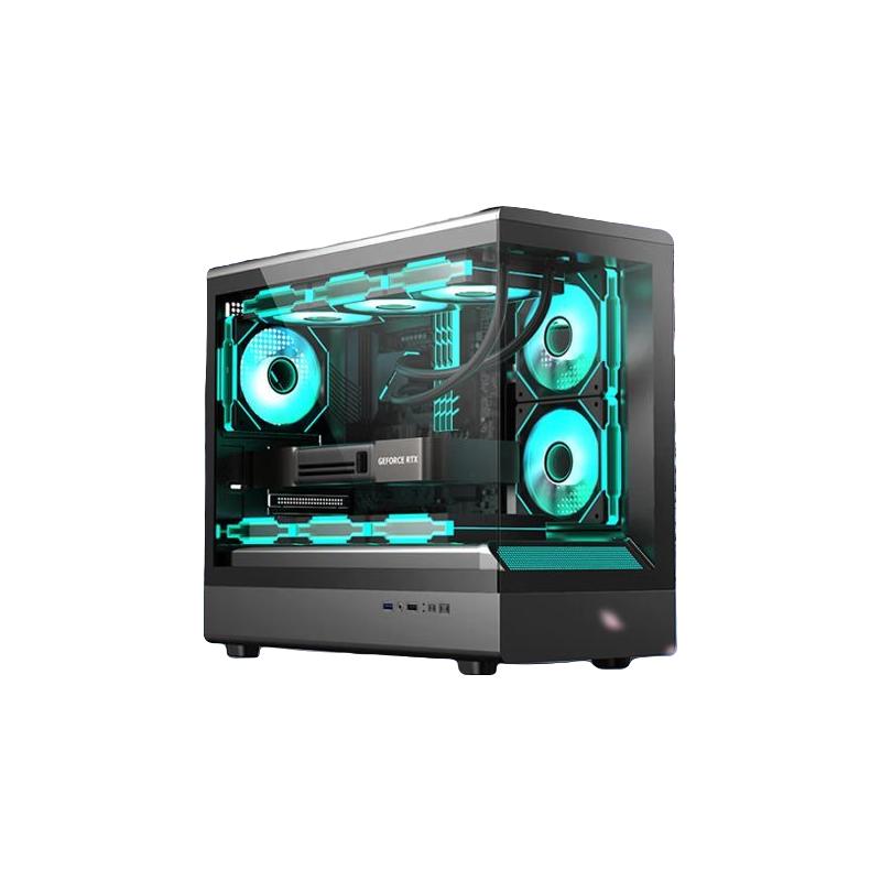 yeston 盈通 十二代酷睿版 组装电脑（黑色、256GB SSD、酷睿i5-12400F、RTX 3060 12G、8GB、风冷）