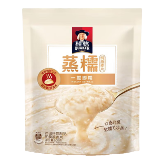 桂格 冲饮麦片谷物原味蒸糯600g软糯拉丝懒人早餐纯燕麦